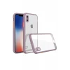Newface Apple iPhone XS Max Kılıf Miami Şeffaf Silikon - Açık Mor