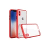 Newface Apple iPhone XS Max Kılıf Miami Şeffaf Silikon - Kırmızı