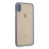 Newface Apple iPhone XS Max Kılıf Montreal Silikon Kapak - Gri