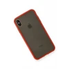Newface Apple iPhone XS Max Kılıf Montreal Silikon Kapak - Kırmızı