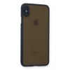 Newface Apple iPhone XS Max Kılıf Montreal Silikon Kapak - Lacivert