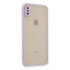 Newface Apple iPhone XS Max Kılıf Montreal Silikon Kapak - Mor
