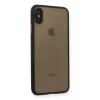Newface Apple iPhone XS Max Kılıf Montreal Silikon Kapak - Siyah