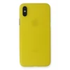 Newface Apple iPhone XS Max Kılıf PP Ultra İnce Kapak - Sarı