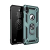 Newface Apple iPhone XS Max Kılıf Sofya Yüzüklü Silikon Kapak - Yeşil