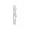 Newface Apple Watch 38mm KR408 Çizgili Silikon Kordon - Beyaz