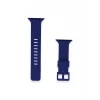 Newface Apple Watch 38mm KR408 Çizgili Silikon Kordon - Lacivert