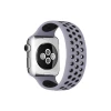 Newface Apple Watch 42mm Ayarlı Delikli Silikon Kordon - Gri-Siyah