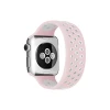 Newface Apple Watch 42mm Ayarlı Delikli Silikon Kordon - Pembe-Beyaz