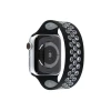 Newface Apple Watch 42mm Ayarlı Delikli Silikon Kordon - Siyah-Gri