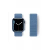 Newface Apple Watch 42mm Hasırlı Cırtcırtlı Kordon - Mavi