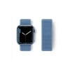 Newface Apple Watch 42mm Hasırlı Cırtcırtlı Kordon - Mavi