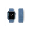 Newface Apple Watch 42mm Hasırlı Cırtcırtlı Kordon - Mavi