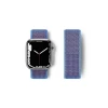 Newface Apple Watch 42mm Hasırlı Cırtcırtlı Kordon - Mor