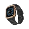 Newface Apple Watch 42mm KR401 Silikon Kordon - Siyah-Rose