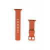 Newface Apple Watch 42mm KR408 Çizgili Silikon Kordon - Turuncu