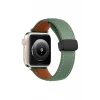 Newface Apple Watch 42mm KR414 Daks Deri Kordon - Koyu Yeşil