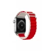 Newface Apple Watch 42mm Mountain Kordon - Beyaz-Kırmızı