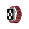 Newface Apple Watch 42mm Star Kordon - Zigzag Kırmızı-Siyah