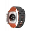 Newface Apple Watch Ultra 49mm Wowen Kordon - Siyah-Turuncu