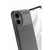 Newface Honor 400 Kılıf Auto Focus Karbon Kapak - Gri