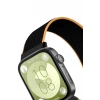 Newface Huawei Fit 4 Hasırlı Cırtcırtlı Kordon - Siyah-Turuncu