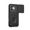 Newface Huawei Honor 600 Lite Pars Lens Yüzüklü Silikon - Siyah