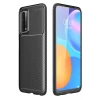 Newface Huawei P Smart 2021 Kılıf Auto Focus Karbon Kapak - Siyah