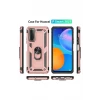 Newface Huawei P Smart 2021 Kılıf Sofya Yüzüklü Silikon Kapak - Rose