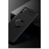 Newface Huawei P Smart S Kılıf Range Yüzüklü Silikon - Siyah