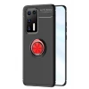 Newface Huawei P40 Kılıf Range Yüzüklü Silikon - Siyah-Kırmızı