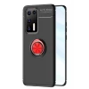Newface Huawei P40 Kılıf Range Yüzüklü Silikon - Siyah-Kırmızı