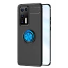 Newface Huawei P40 Kılıf Range Yüzüklü Silikon - Siyah-Mavi
