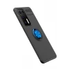Newface Huawei P40 Kılıf Range Yüzüklü Silikon - Siyah-Mavi