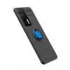 Newface Huawei P40 Kılıf Range Yüzüklü Silikon - Siyah-Mavi