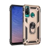 Newface Huawei P40 Lite E Kılıf Sofya Yüzüklü Silikon Kapak - Gold