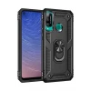 Newface Huawei P40 Lite E Kılıf Sofya Yüzüklü Silikon Kapak - Siyah