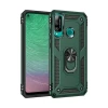 Newface Huawei P40 Lite E Kılıf Sofya Yüzüklü Silikon Kapak - Yeşil