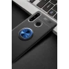Newface Huawei Y6P Kılıf Range Yüzüklü Silikon - Siyah-Mavi