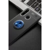 Newface Huawei Y6P Kılıf Range Yüzüklü Silikon - Siyah-Mavi