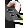 Newface Huawei Y6P Kılıf Range Yüzüklü Silikon - Siyah-Mavi