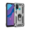 Newface Huawei Y6P Kılıf Sofya Yüzüklü Silikon Kapak - Gümüş