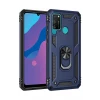 Newface Huawei Y6P Kılıf Sofya Yüzüklü Silikon Kapak - Lacivert
