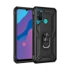 Newface Huawei Y6P Kılıf Sofya Yüzüklü Silikon Kapak - Siyah