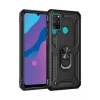 Newface Huawei Y6P Kılıf Sofya Yüzüklü Silikon Kapak - Siyah