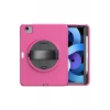 Newface Apple iPad 2022 10.9 (10.nesil) Kılıf Hand Strap Tablet Kılıfı - Pembe