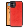 Newface Apple iPhone 11 Kılıf Aras Deri Kapak - Kırmızı
