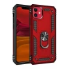 Newface Apple iPhone 11 Kılıf Sofya Yüzüklü Silikon Kapak - Kırmızı