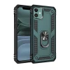 Newface Apple iPhone 11 Kılıf Sofya Yüzüklü Silikon Kapak - Yeşil