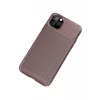 Newface Apple iPhone 11 Pro Kılıf Auto Focus Karbon Kapak - Kahverengi